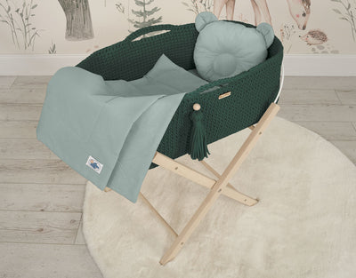 Moseskorin Peito Ja Tyyny - Teddy Bear - Pastel Green