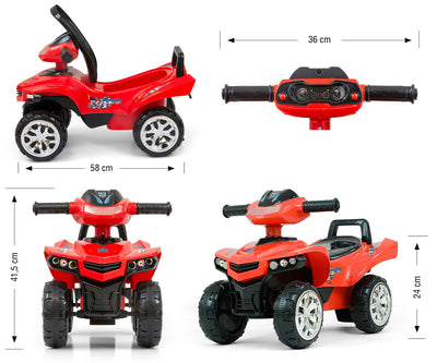 Monster Lasten Potkuauto Punainen - Vuodevaatteet.fi