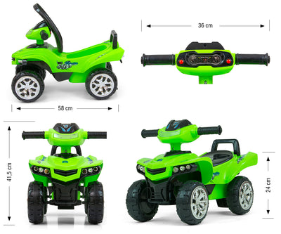 Monster Lasten Potkuauto Vihreä - Vuodevaatteet.fi