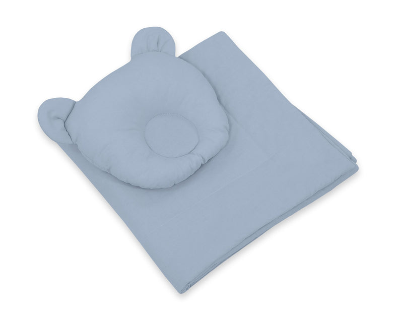 Moseskorin Peito Ja Tyyny - Teddy Bear - Pastel Blue