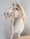 Super Hobby Horse - Hobby Horse -riimunnaru kaksinkertaista nyöriä, valkoinen-puuteriroosa