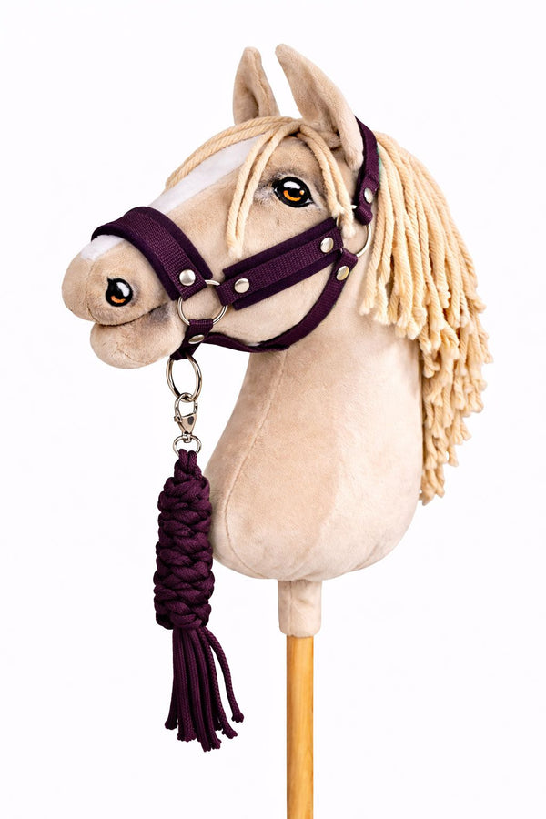 Super Hobby Horse - Hobby Horse riimusetti A3 mustalla karvalla ja naruriimunnarulla - musta-luumu