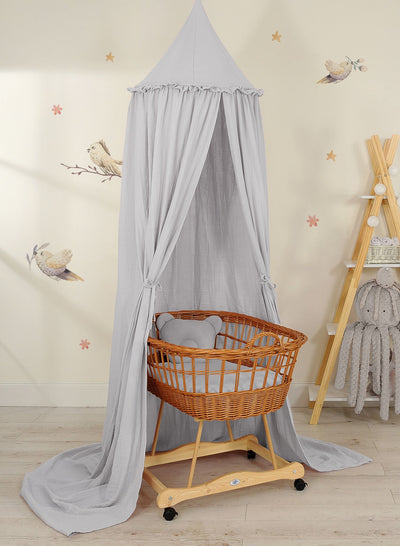 Musliini Vuodekatos - Grey