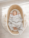 My Sweet Baby - Musliiniviltti lapsille tupsuilla - harmaa