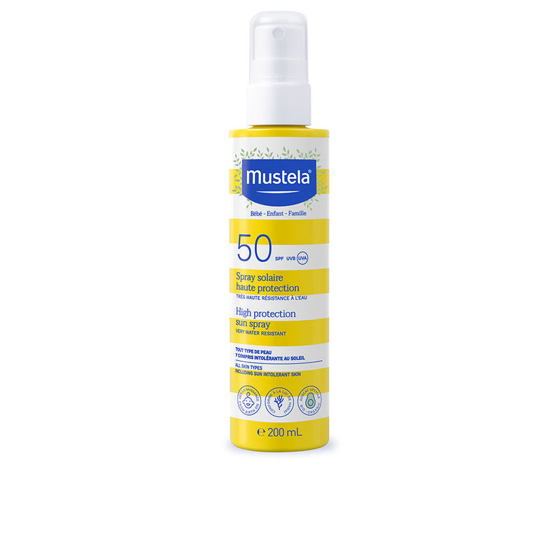 Mustela Baby-child sun korkean suojan aurinkosuihke spf50 200 ml | Vuodevaatteet.fi