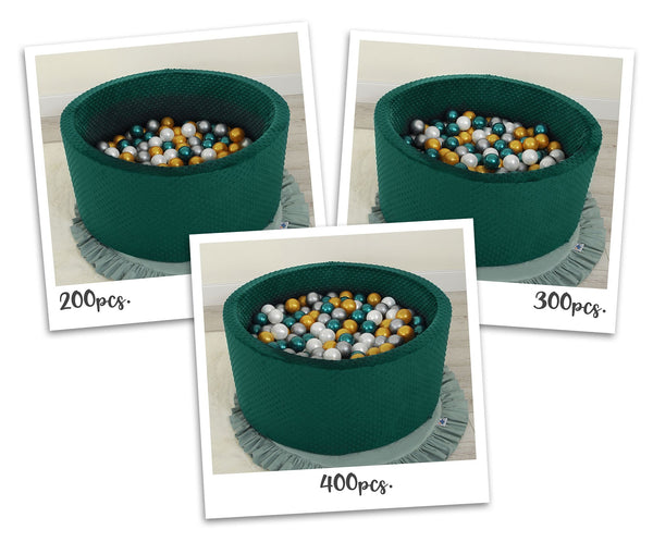 Bobono - Pallomeri minky 40 cm 200 palloa pullonvihreä