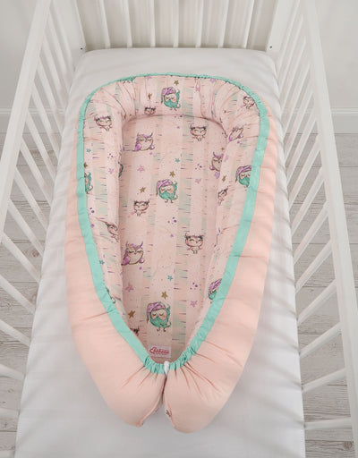 Unipesä - Owls Cream/Powder Pink