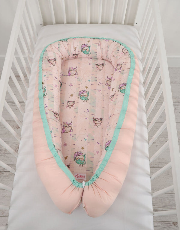 Unipesä - Owls Cream/Powder Pink