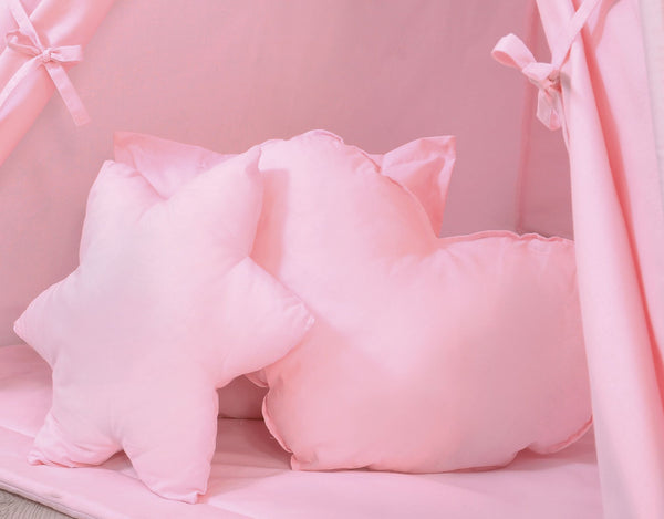 Bobono - Tiipii-teltta lapsille koristetöyhenillä - pinkki