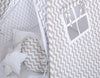 Leikkiteltta + Pehmuste - Chevron Grey