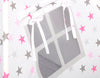 Leikkiteltta + Pehmuste - Pink Stars/Grey