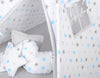 Leikkiteltta + Pehmuste - Blau Stars/Grey