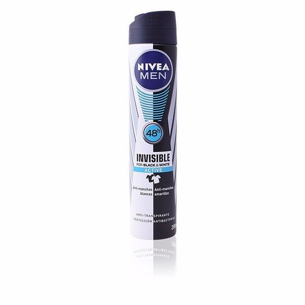 Nivea Men black & white active deodorantspray 200 ml | Vuodevaatteet.fi