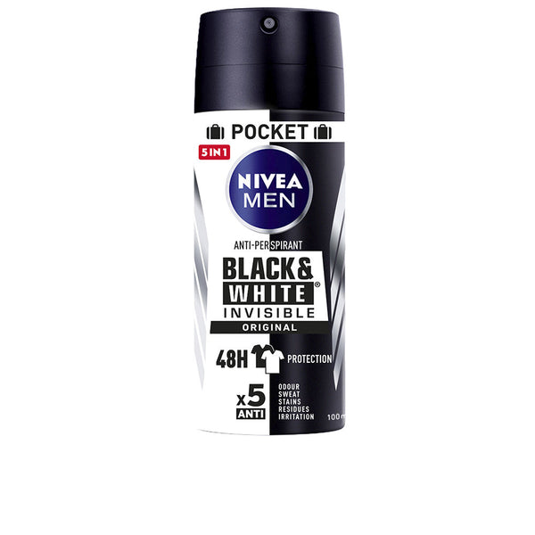 Nivea Men Black & White Invisible Deo Vapo 100 Ml | Vuodevaatteet.fi