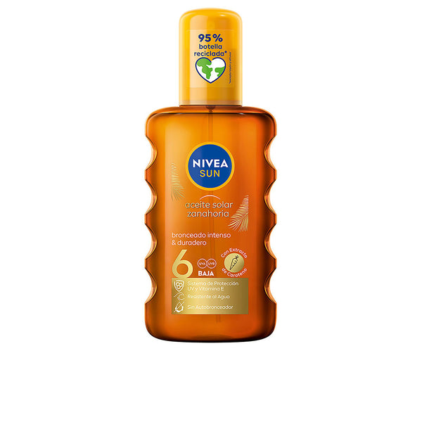 Nivea Sun Carrot Solar Oil Spf6 200 Ml | Vuodevaatteet.fi