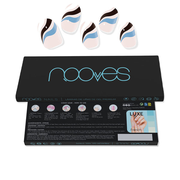 Nooves Gel nail sheets flowing stream premium glam #art design 20 kappalea | Vuodevaatteet.fi