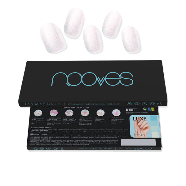 Nooves Premium perlé gel nail sheets luxe cat #pearl white 20 kpl | Vuodevaatteet.fi