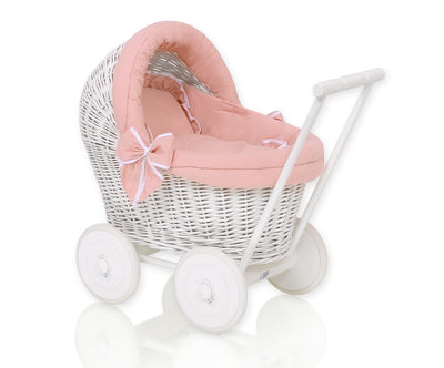 Nukkevaunu - White With Pastel Pink