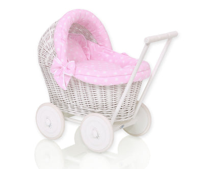 Nukkevaunu - White With Pink