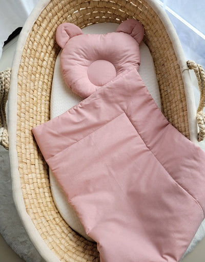 Moseskorin Peito Ja Tyyny - Teddy Bear - Pastel Pink