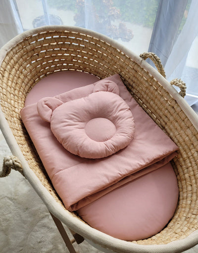 Moseskorin Peito Ja Tyyny - Teddy Bear - Pastel Pink