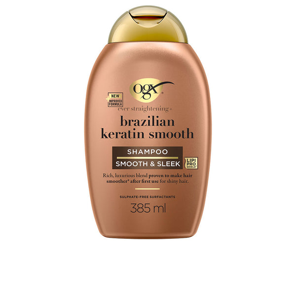 Ogx brazilian keratin shampoo, silottaa ja ravitsee, aaltoileville tai kiharille hiuksille 385 ml | Vuodevaatteet.fi