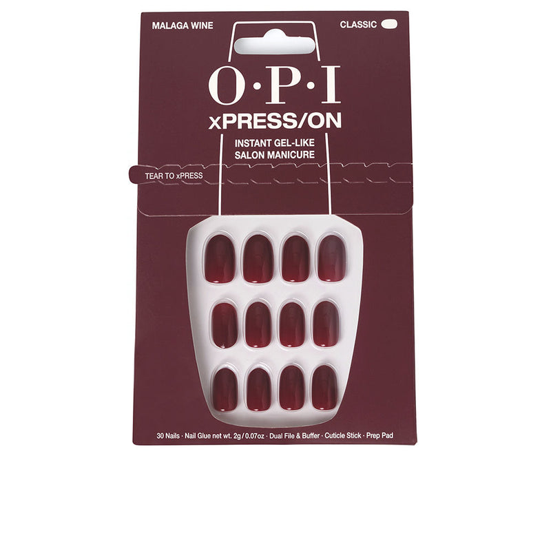 Opi Xpress/On Artificial Nails Iconic Shades #Malaga Wine 30 U | Vuodevaatteet.fi