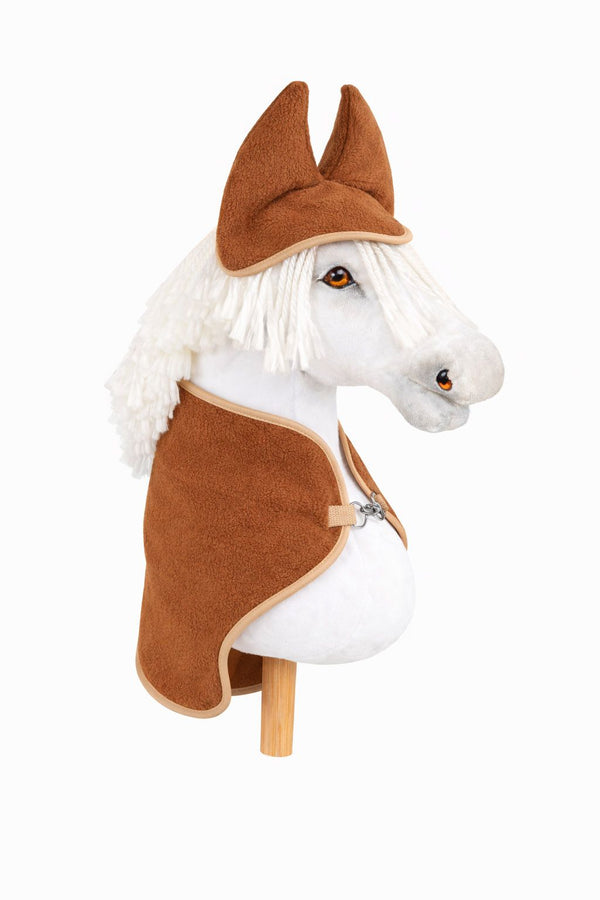 Super Hobby Horse - Hobby Horse A4 ja A5 setti: fleecepeitto + korvalaput - ruskea