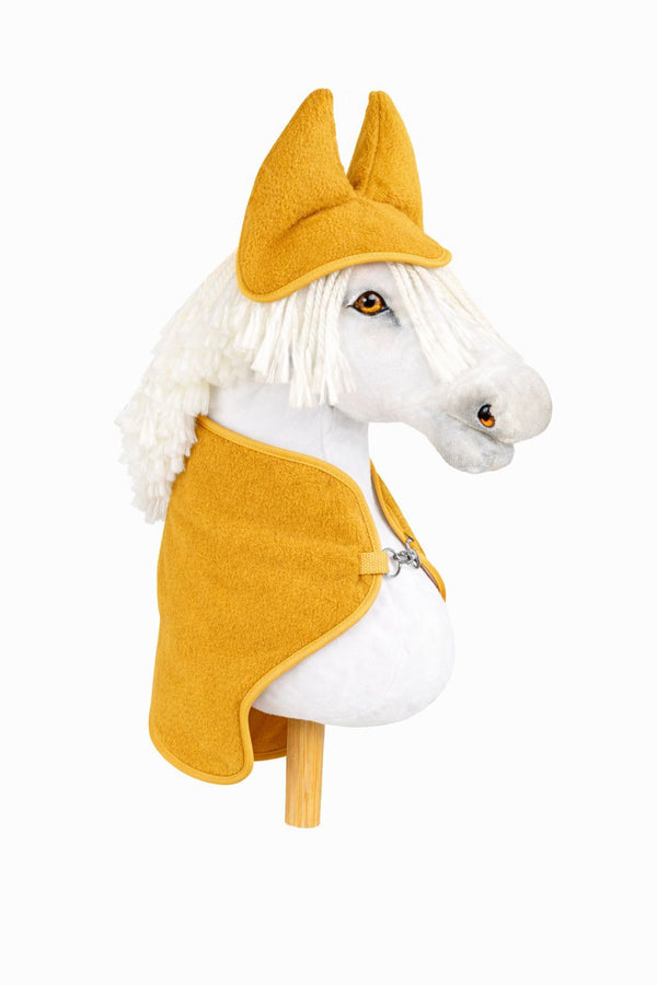Super Hobby Horse - Hobby Horse A4 ja A5 -setti: fleecehuopa + korvalaput - hunajankeltainen