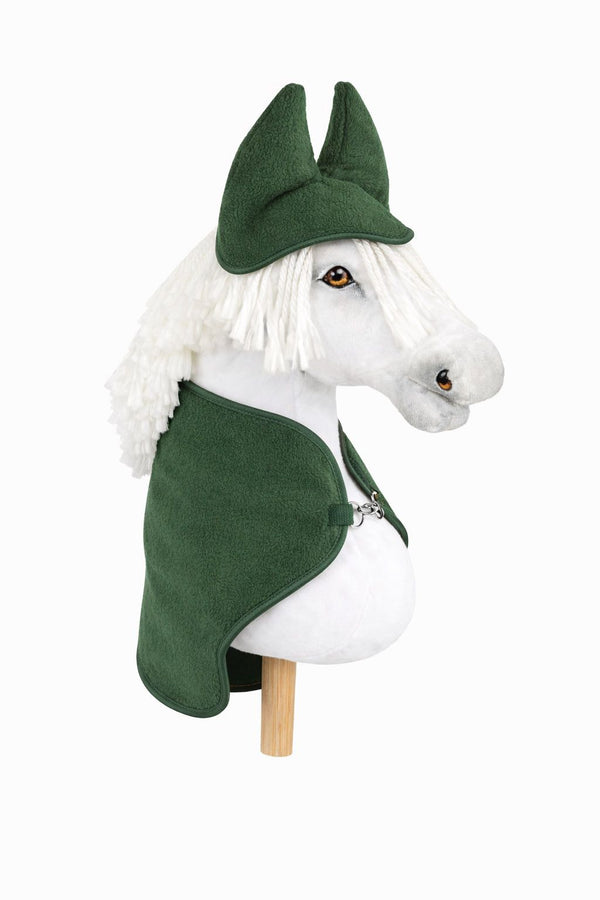 Super Hobby Horse - Hobby Horse A3 -setti: fleecehuopa ja korvaläpät - pullonvihreä