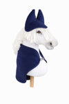 Super Hobby Horse - Hobby Horse A4 ja A5 -setti: fleecehuopa ja korvaläpät - deniminsininen