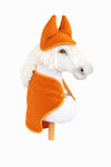 Super Hobby Horse - Hobby Horse A4 ja A5 setti: fleecehuopa + korvalaput - oranssi