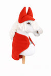 Super Hobby Horse - Hobby Horse A4 ja A5 -setti: fleecehuopa ja korvalaput - punainen