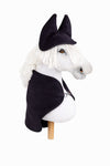 Super Hobby Horse - Hobby Horse A4 ja A5 setti: fleecehuopa + korvaläpät - musta