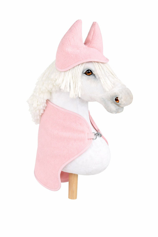 Super Hobby Horse - Hobby Horse A3 -setti: fleecehuopa ja korvalaput - puuterinvaaleanpunainen