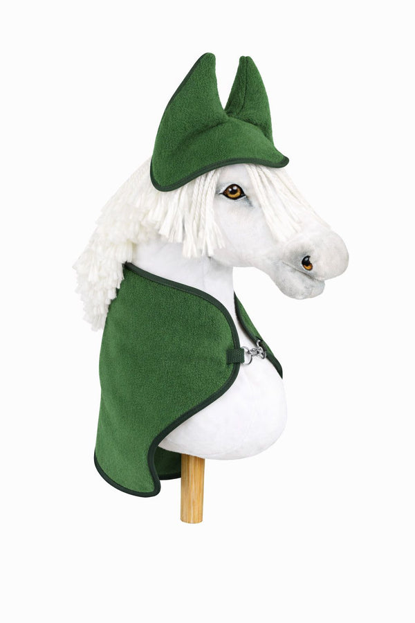 Super Hobby Horse - Hobby Horse A3 -setti: fleecehuopa + korvahuppu - vihreä