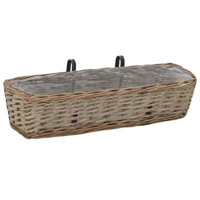 parveke kukkalaatikko 2 kpl paju PE-vuori 60 cm - Vuodevaatteet