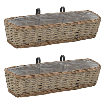 parveke kukkalaatikko 2 kpl paju PE-vuori 60 cm - Vuodevaatteet