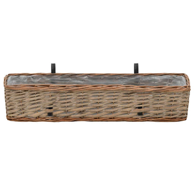 Parvekkeen kukkalaatikko 2 kpl paju PE-vuori 80 cm - Vuodevaatteet