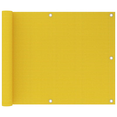 Parvekkeen suoja keltainen 75x600 cm HDPE
