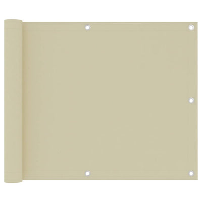 Parvekkeen suoja kerma 75x500 cm Oxford kangas