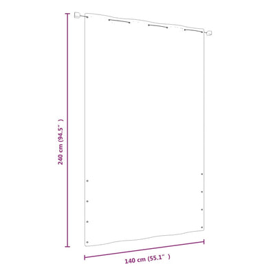 Parvekkeen suoja musta 140x240 cm Oxford kangas