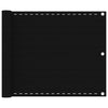 Parvekkeen suoja musta 75x500 cm HDPE