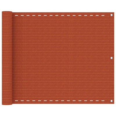 Parvekkeen suoja oranssi 75x400 cm HDPE
