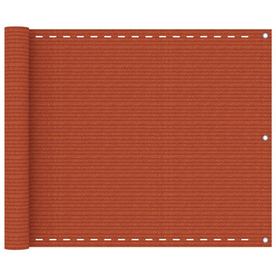 Parvekkeen suoja oranssi 75x500 cm HDPE