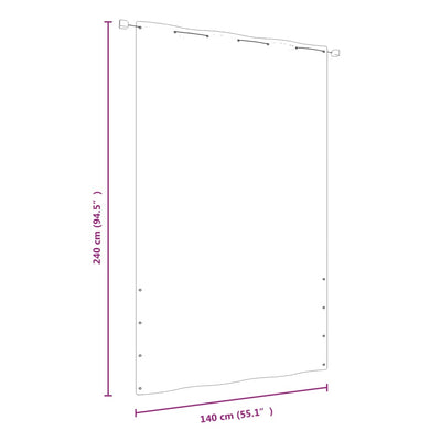 Parvekkeen suoja punainen 140x240 cm Oxford kangas