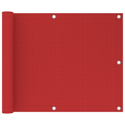 Parvekkeen suoja punainen 75x300 cm HDPE