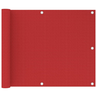 Parvekkeen suoja punainen 75x600 cm HDPE
