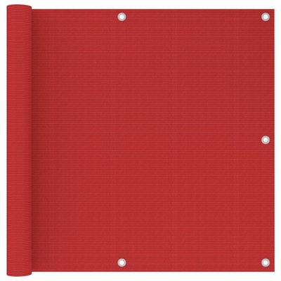 Parvekkeen suoja punainen 90x300 cm HDPE