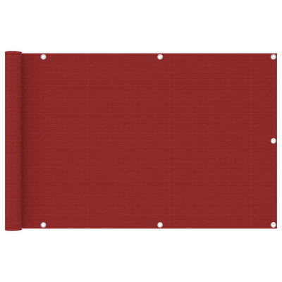 Parvekkeen suoja punainen 90x400 cm HDPE